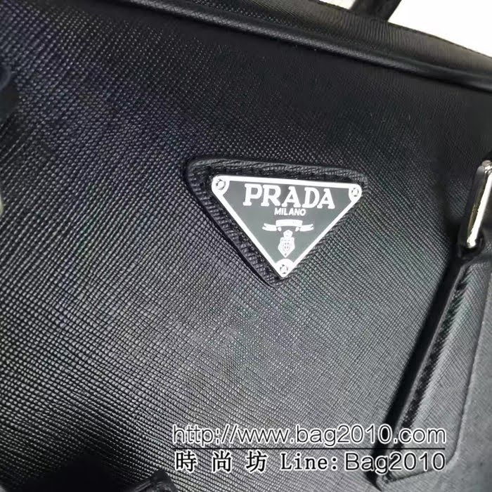 普拉達PRADA原單 0891克色原版十字紋進囗牛皮 實物實拍PRADA男士公事包 PHY1033